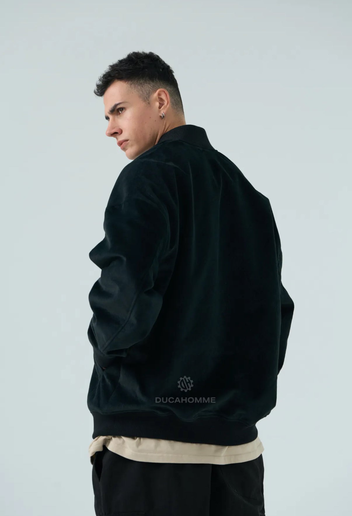 Bomber in velluto nero