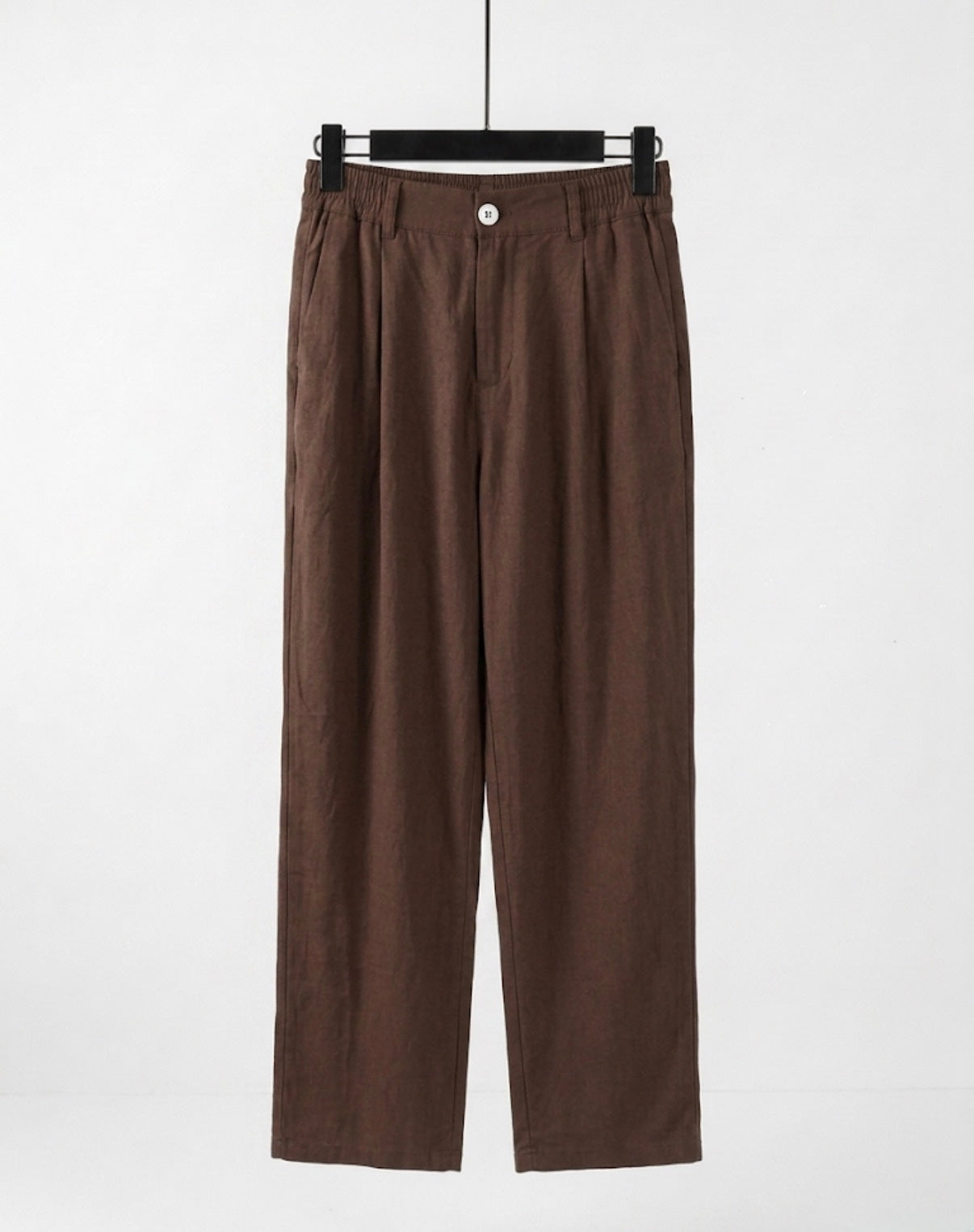 Pantalone di lino marrone