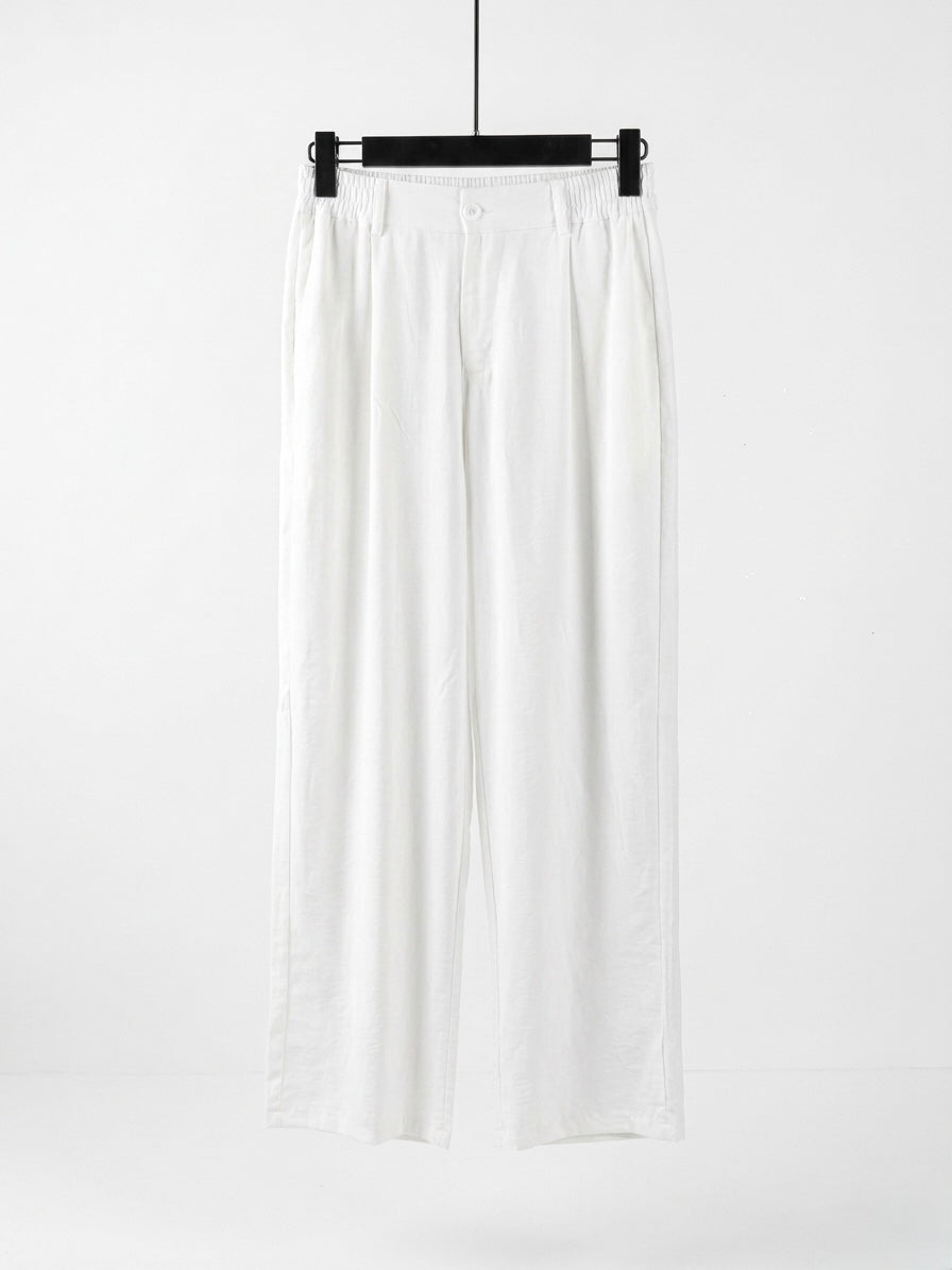 Pantalone di lino bianco