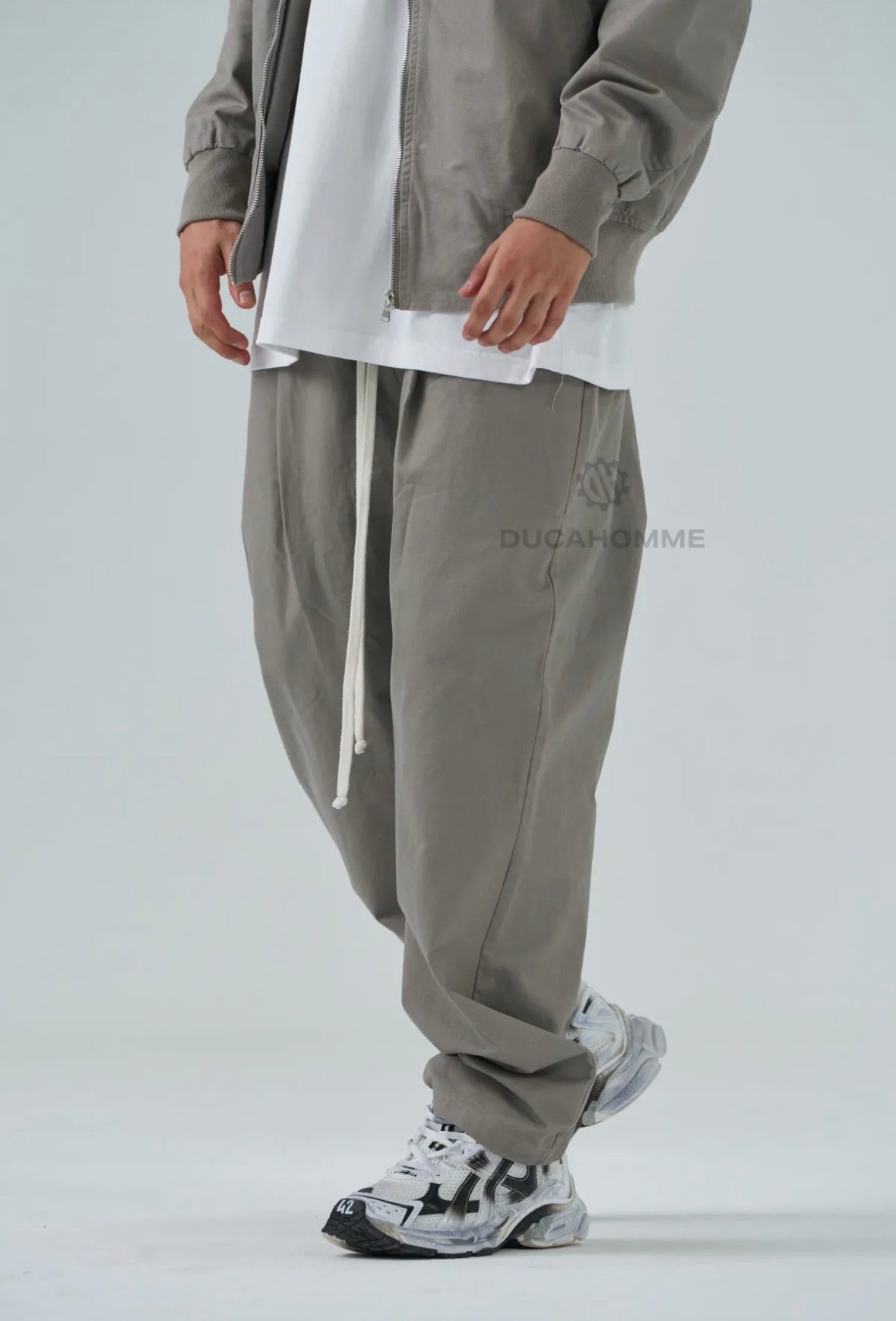 pantaloni oversize fango
