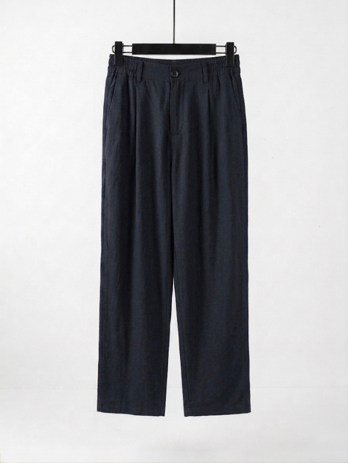 Pantalone di lino blu navy