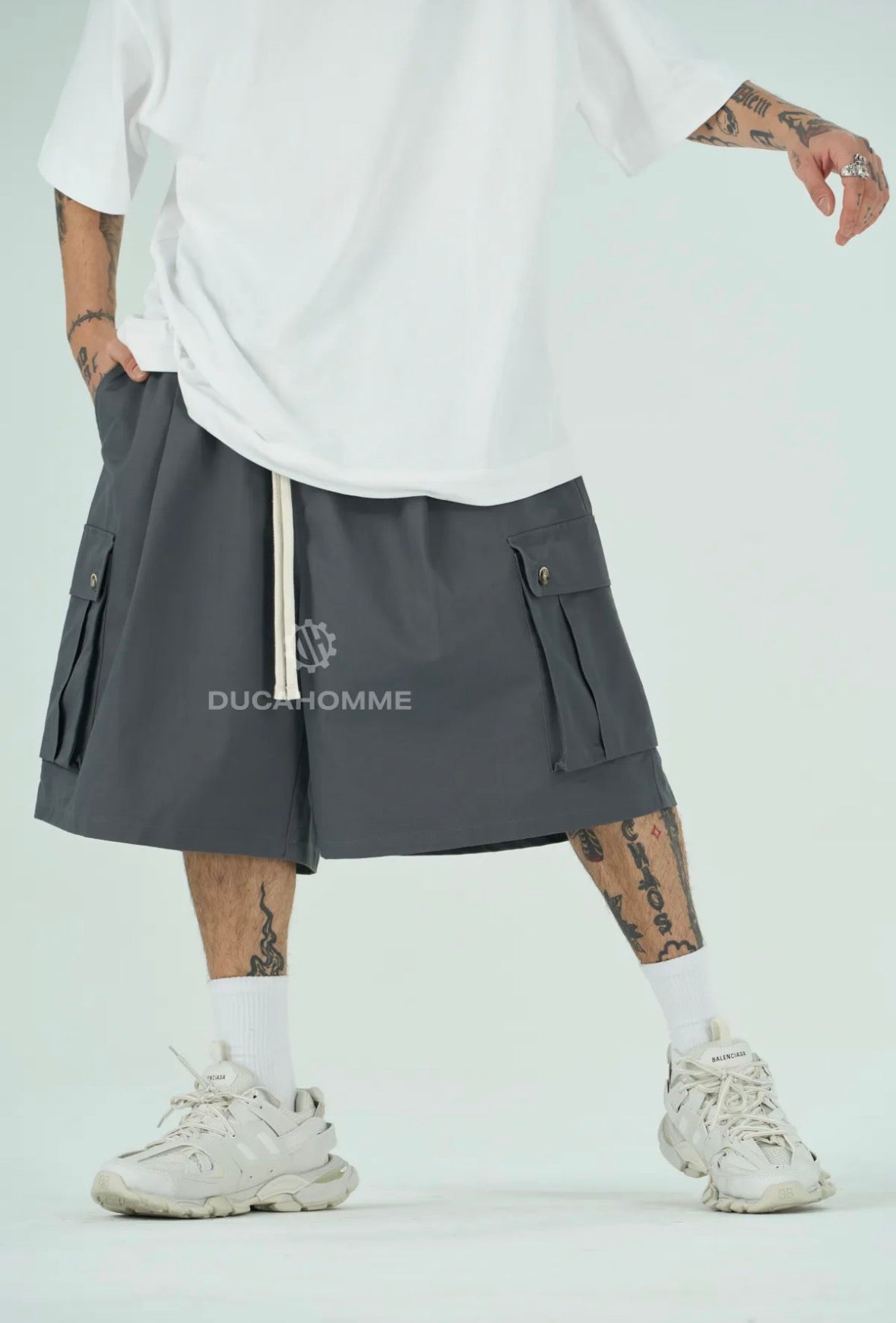 Pantaloncino Cargo Piombo | Monocolore Urban | TAZIMSHOP