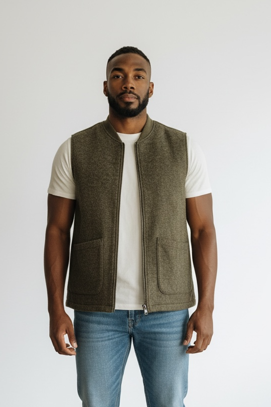 Gilet essential verde militare