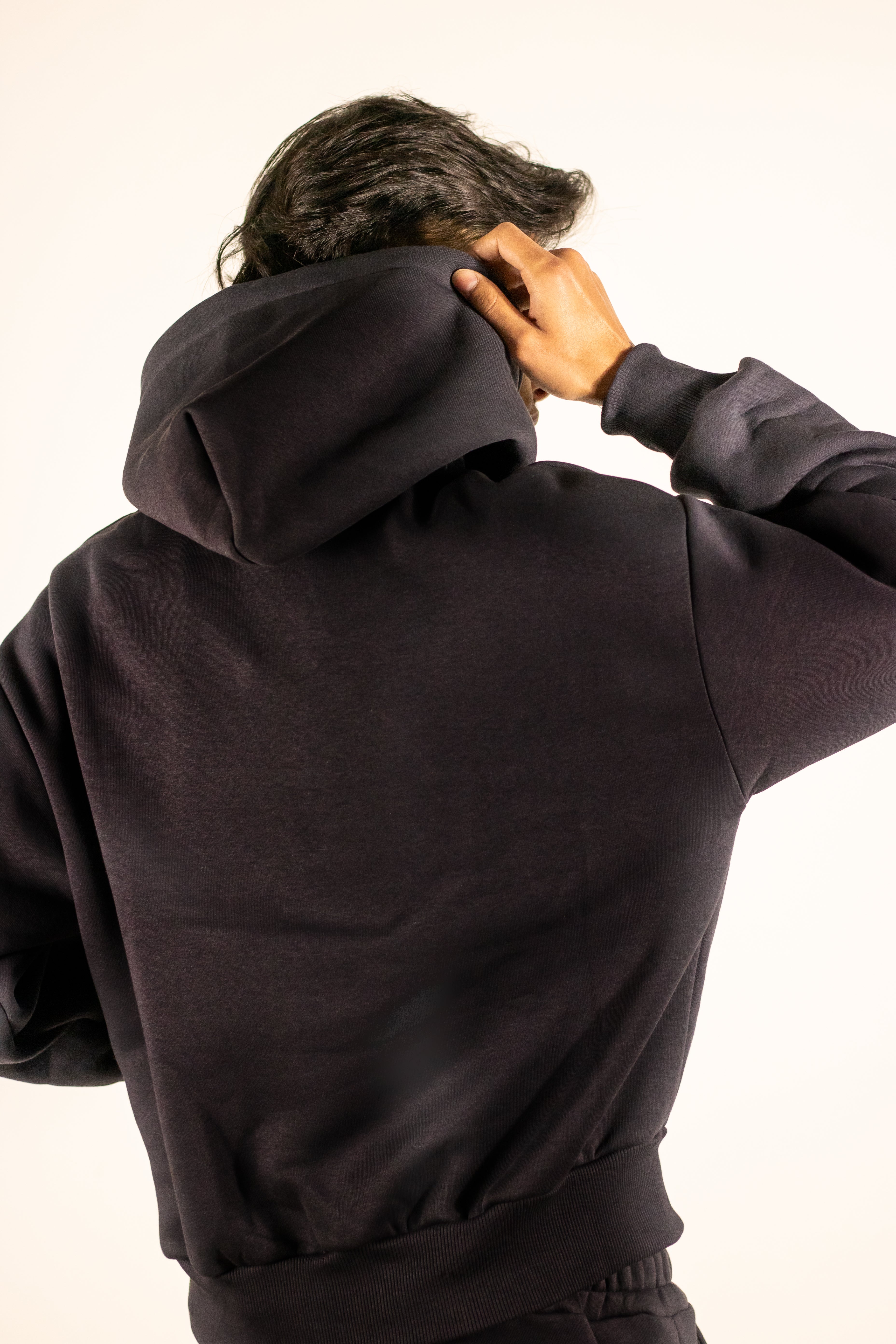 Felpa boxyfit grigio piombo