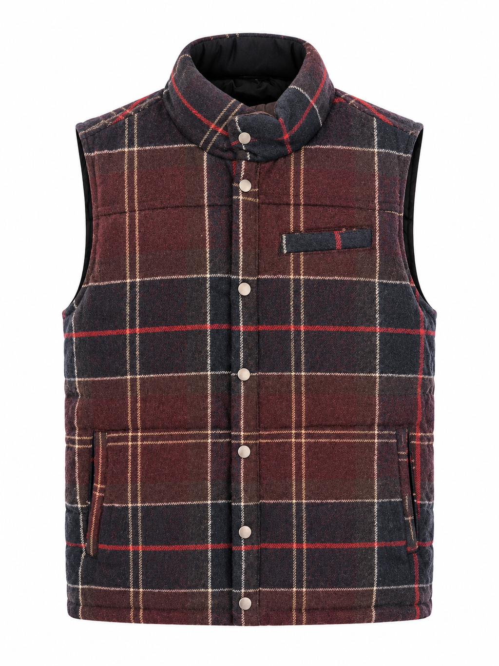 Gilet scozzese double face