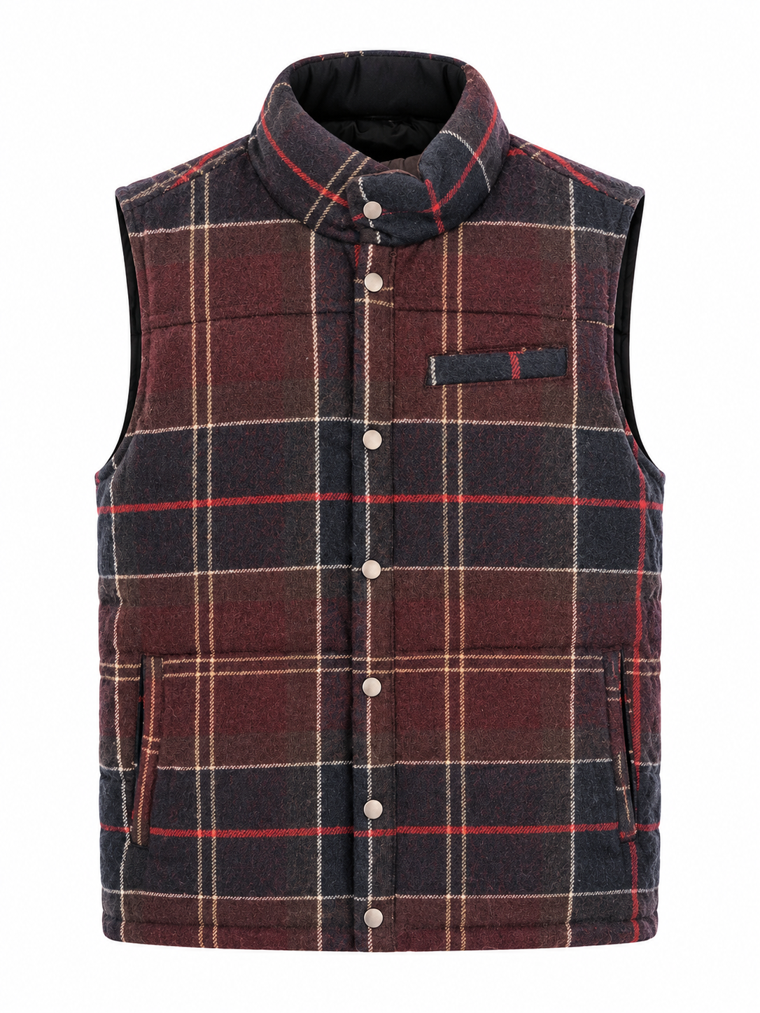Gilet scozzese double face