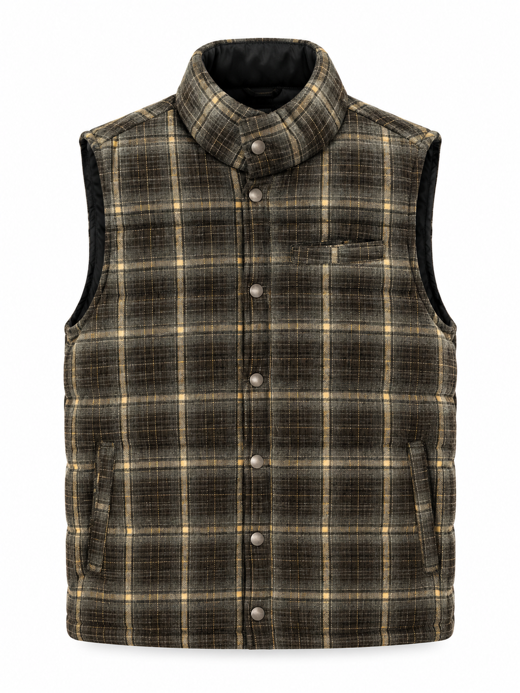 Gilet scozzese double face