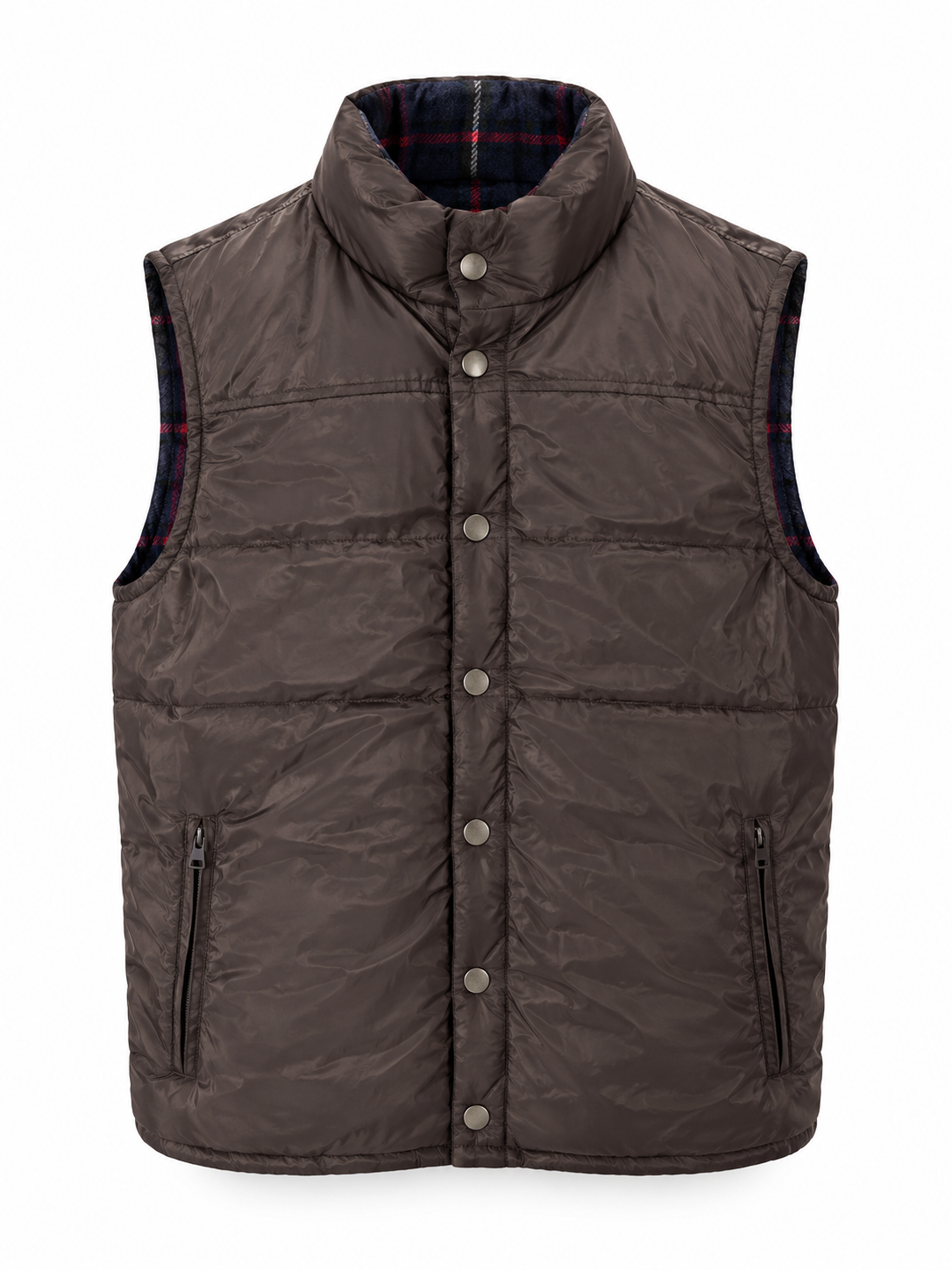 Gilet scozzese double face