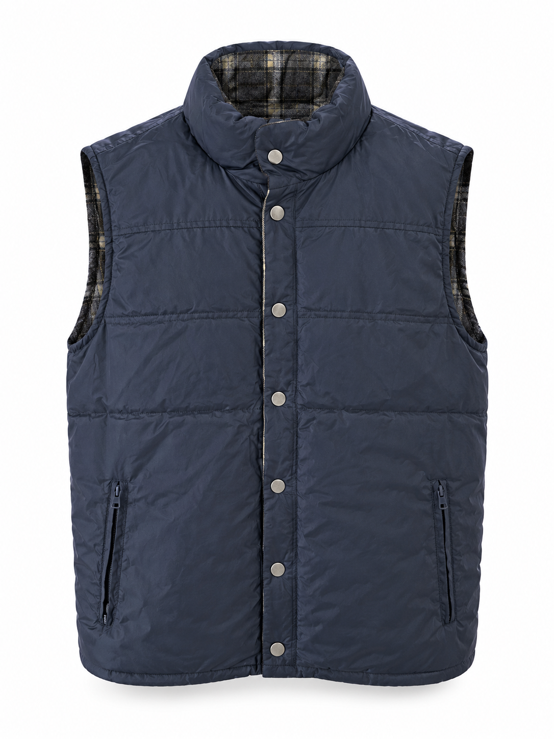 Gilet scozzese double face
