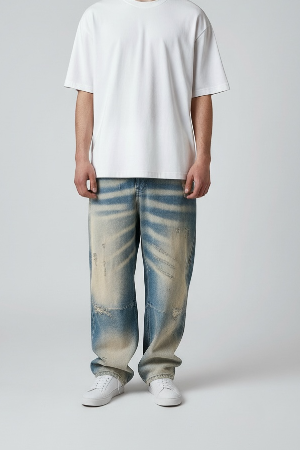 Jeans Balloon Sand - Comfort Oversize Naturale