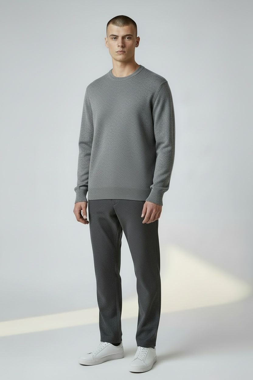 Pullover basic grigio