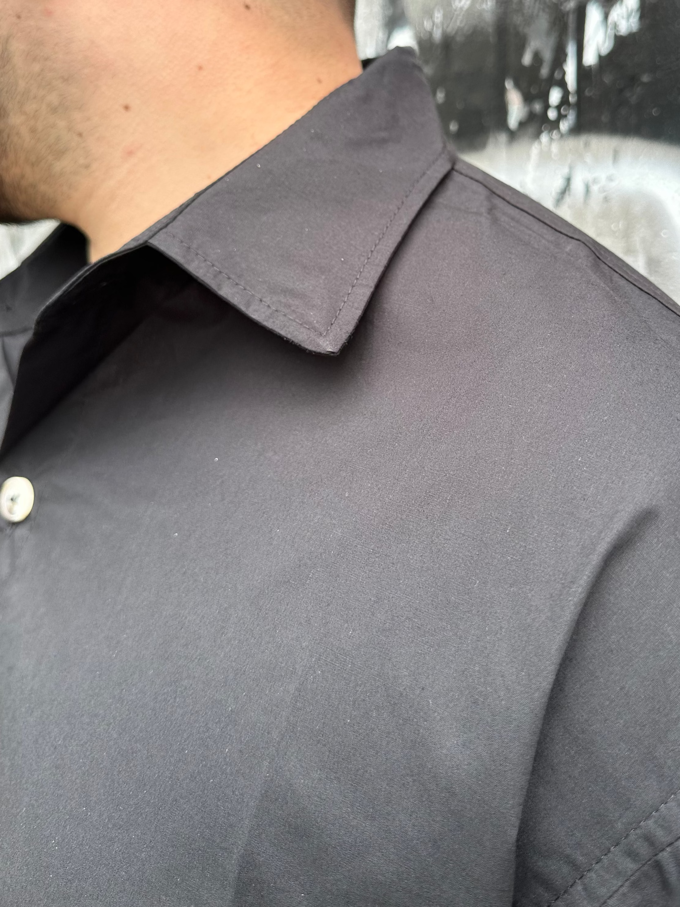 Camicia Monocolore Nera | Streetwear Urban | TAZIMSHOP