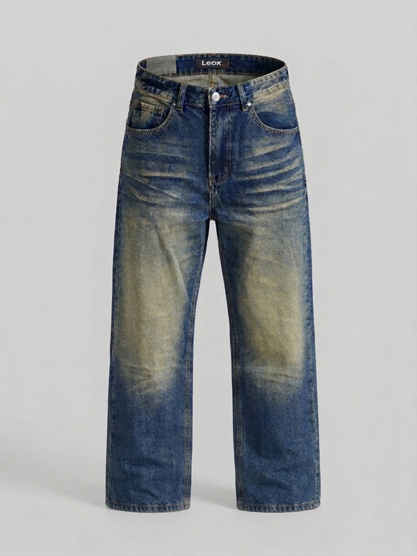 Jeans Washed Beige & Blue